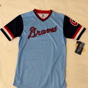 Braves Light Blue and Navy Men's Shirt